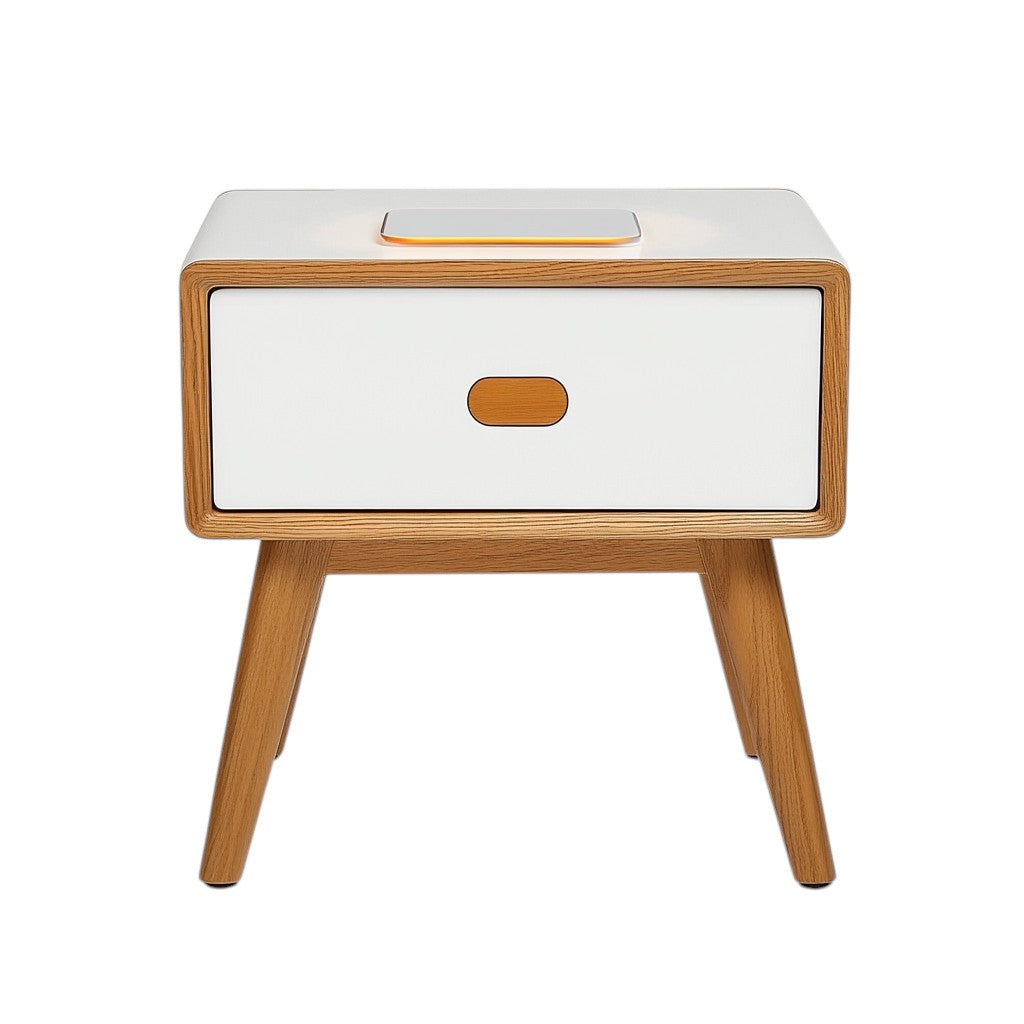 Vlynqc Smart 2-Drawer Nightstand with Wireless Charging