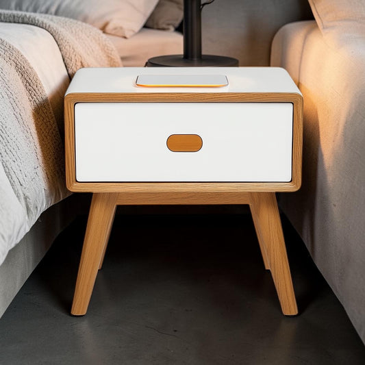 Vlynqc Smart 2-Drawer Nightstand with Wireless Charging